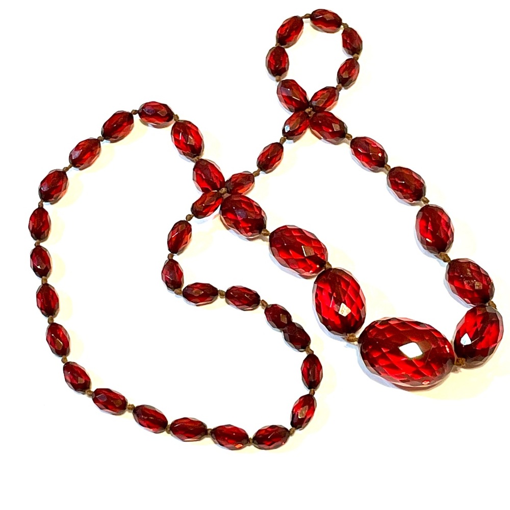 Vintage Cherry Bakelite Necklace